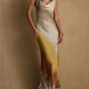 Dolce Golden Ombre Cowl Maxi Dress - 12th Tribe